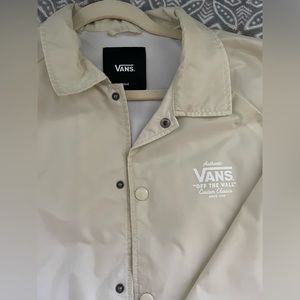 Vans cream windbreaker Size L